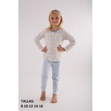 Pijama largo niña lemons and flowers-ALM-20117707-Tobogan